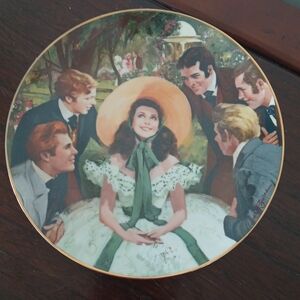 Gone with the Wind collector plate "Scarlett and Her Suitors"